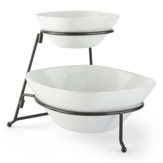 JCP Home Collection  Home Set of 2 Serving Bowls on Metal Rack