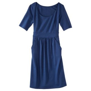 Merona Womens Ponte Elbow Sleeve Dress w/Pockets   Waterloo Blue   S