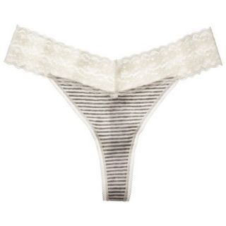 Gilligan & OMalley Womens Cotton Span Thong   Off White XS