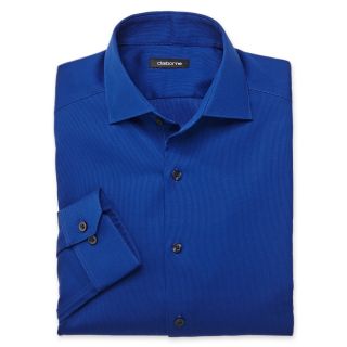 CLAIBORNE Dress Shirt, Blue, Mens