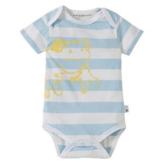 Burts Bees Baby Infant Boys Stripe Lap Shoulder Bodysuit   Cloud/Blue 24 M