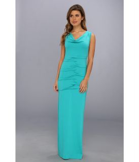 Nicole Miller Hayden Jersey Gown Womens Dress (Blue)