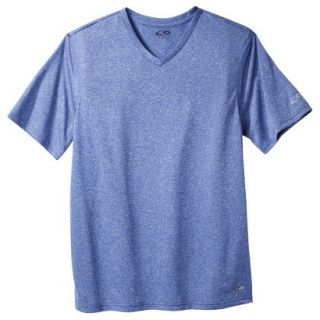 C9 by Champion Mens Advanced Duo Dry V  Neck Tee   Blue Heather S