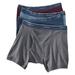 Fruit of the Loom Mens Low Rise Boxer Briefs 4 Pack   Assorted Colors S