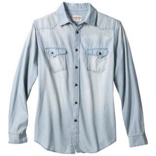 Mossimo Supply Co. Mens Long Sleeve Denim Shirt   Light Indigo L