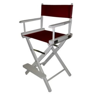 Directors Chair Burgundy Cntr Height Directors Chair White