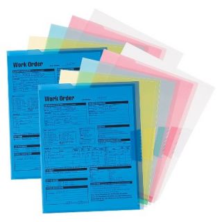 Smead 5 Count Clear Cover Doc Sleeve 2 Pack   Assorted Colors (8.5X11)