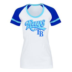 Tampa Bay Rays 5th & Ocean MLB Womens Athletic Foil T Shirt