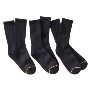 Auro a GoldToe Brand Mens 3PK Socks   Black 6 12