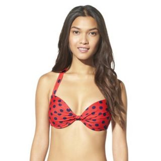 Mossimo Womens Mix and Match Polka Dot Underwire Swim Top  Poppy Red L