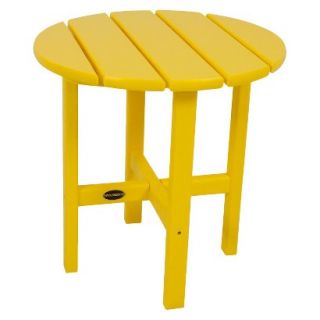 Polywood Round Patio Side Table   Yellow