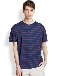Marc by Marc Jacobs Harley Striped Henley Tee   Blue