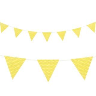 Yellow with Polka Dots   Paper Flag Banner (1)