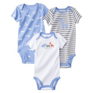 Just One YouMade by Carters Newborn Boys 3 Pack Bodysuit   Blue18 M