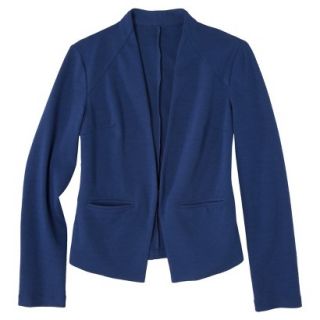 Merona Womens Ponte Collarless Jacket   Waterloo Blue   XXL