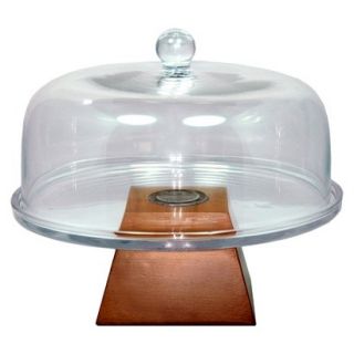 Threshold Wood Cake Stand with Glass Dome