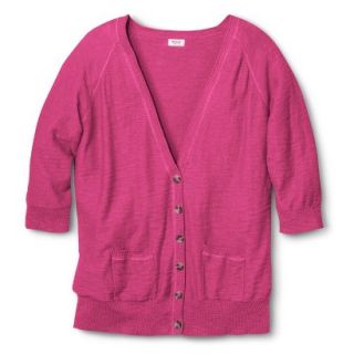 Mossimo Supply Co. Juniors Plus Size 3/4 Sleeve Boyfriend Sweater   Pink 3X