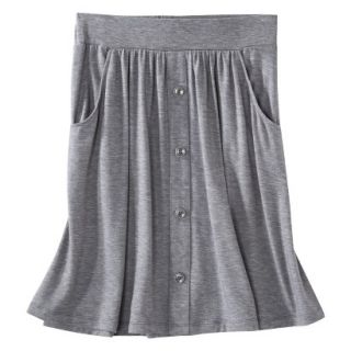 Merona Womens Knit Casual Button Skirt   Heather Gray   L