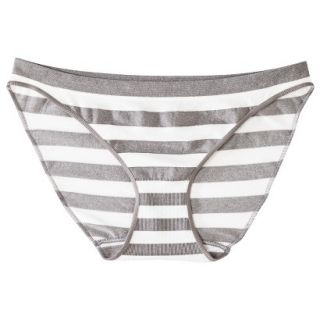 Xhilaration Juniors Seamless Bikini   Grey/Polar Bear Stripe XL