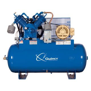 Quincy QP Pressure Lubricated Reciprocating Compressor   15 HP, 460 Volt, 3