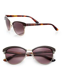 Marc by Marc Jacobs Plastic & Metal Cats Eye Sunglasses   Brown