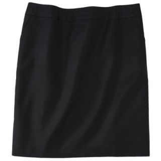 Merona Womens Plus Size Refinded Pencil Skirt   Black 16W