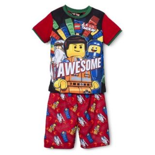 The Lego Movie Boys 2 Piece Short Sleeve Pajama Set   Red S