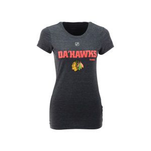 Chicago Blackhawks Reebok NHL Womens Heathered Da Hawks T Shirt
