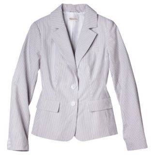 Merona Womens Seersucker Jacket   Grey/White   XS
