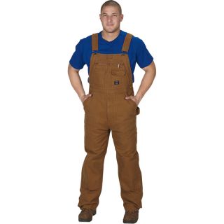 Key Unlined Duck Bib Overall   Saddle, 30 Inch Waist x 32 Inch Inseam, Model