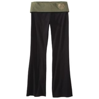 Mossimo Supply Co. Juniors Plus Size Foldover Waist Lounge Pants   Black/Green