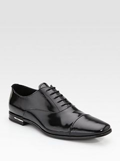 Prada Cap Toe Lace Up Shoe   Black  Prada Shoes
