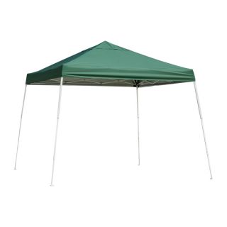 ShelterLogic Pop Up Canopy   12ft.L x 12ft.W, Slant Leg, Green, Model 22589