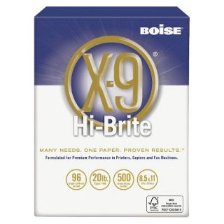 Boise X 9 Hi Brite Paper, 96 Brightness, 20 lb   White (5000 Per Carton)
