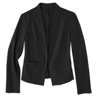 Merona Womens Ponte Collarless Jacket   Black   XS