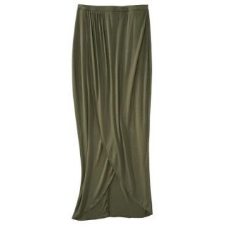 Mossimo Womens Wrap Front Maxi Skirt   Paris Green M