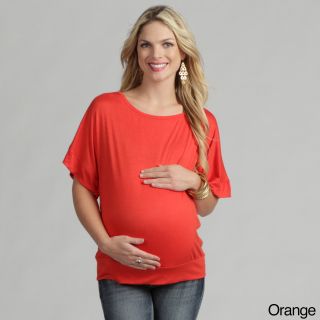24/7 Comfort Apparel Womens Maternity Banded Dolman Top