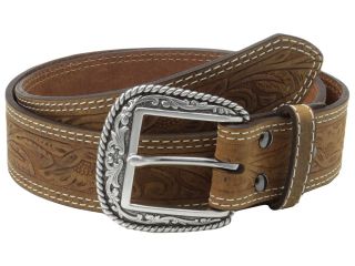 Ariat Tooled Double Stitch Belt Mens Belts (Brown)