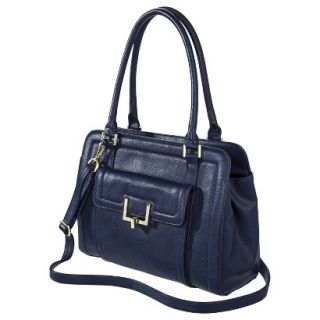 Merona Satchel Handbag with Removable Shoulder Strap   Navy