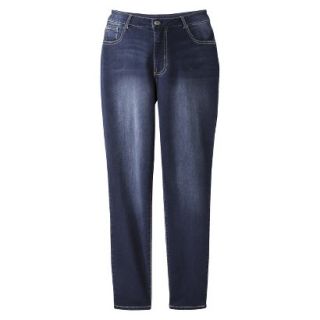 Pure Energy Womens Plus Size Skinny Denim Jeans   Indigo Blue 16W Long