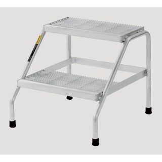 Bustin 2 Step Aluminum Service Platform   Assembly Required, 23 Inch H x 23