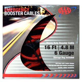AAA 6 Gauge Booster Cables   16 ft.