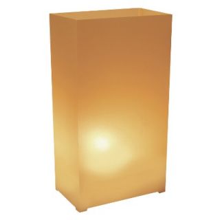 Plastic Luminaria Lanterns   Tan (12 Ct)