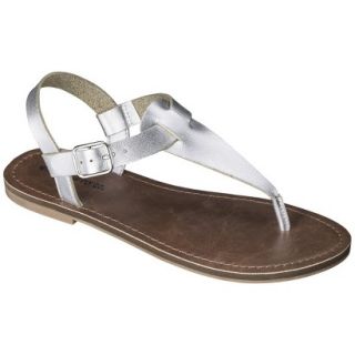Womens Mossimo Supply Co. Lady Sandals   Silver 5 6