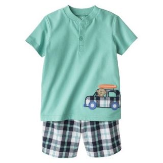 Just One YouMade by Carters Newborn Boys 2 Piece Set   Turquoise/Dark Grey 3 M