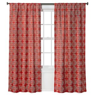 Room Essentials Chesapeake Medallion Window Panel   Red (42x84)