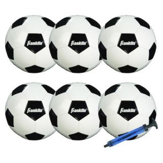 Franklin Sports Competition 100 6 Pack of Soccerballs with Pump   Size 4