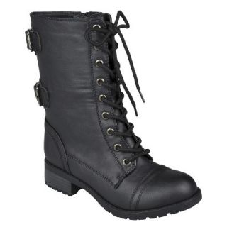 Womens Hailey Jeans Co Combat Boots   Black 9