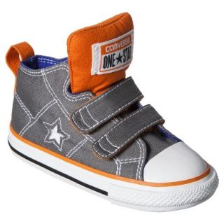 Toddler Converse One Star Mid Top Sneaker   Gray/Orange 11