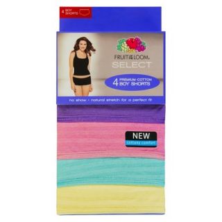 Fruit of the Loom SELECT Cotton Textures Boy Short 4 Pack   Assorted Colors 5